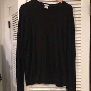 Mens GAP Black Merino Wool Sweater Large